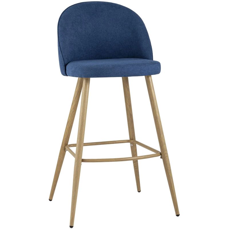 Барный Стул Miruna Chair Синий Шенилл Синий Древесина Барный Стул Miruna Chair Синий Шенилл Синий Древесина в Саратове | Loft Concept