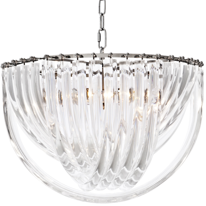 Люстра Chandelier Murano Clear 50 Прозрачный (Transparent) Никель в Саратове | Loft Concept 