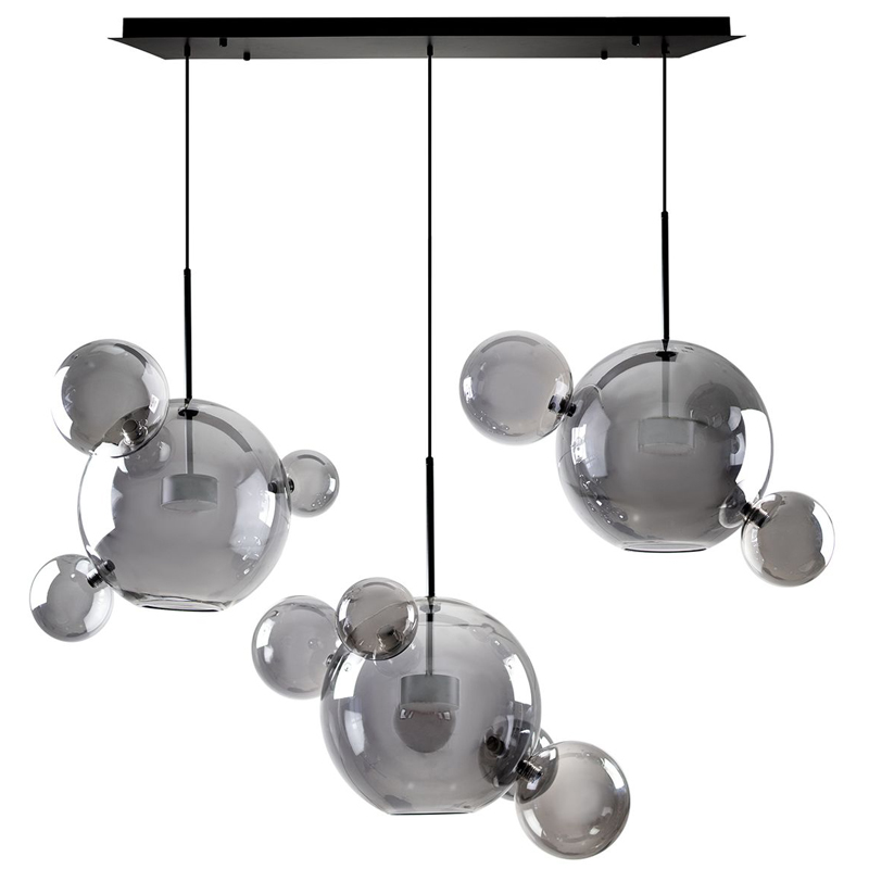 Люстра Giopato & Coombes Linear Chandelier Bubble smoky Дымчатый (Smoke) в Саратове | Loft Concept 