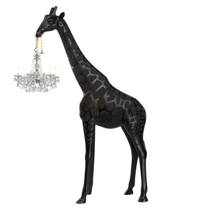 Торшер черный жираф в натуральную величину Giraffe Lamp large size Черный Торшер черный жираф в натуральную величину Giraffe Lamp large size Черный в Саратове | Loft Concept