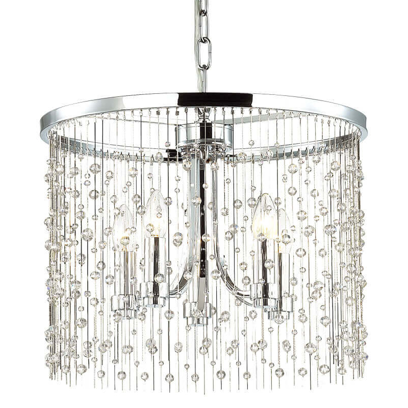 Люстра Hailstorm Rain Chandelier chrome Прозрачный (Transparent) Хром в Саратове | Loft Concept 