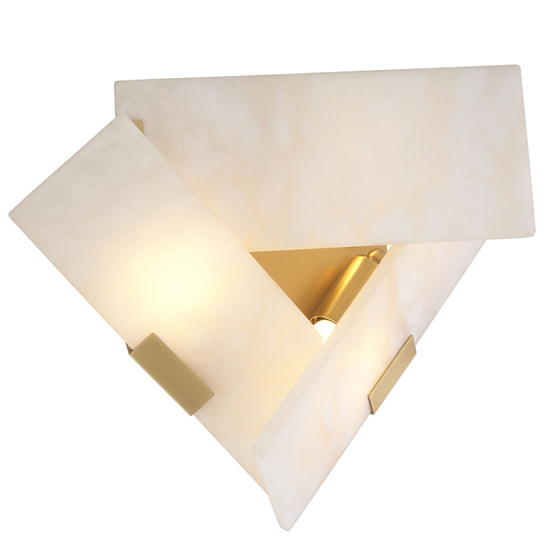 Бра Eichholtz Wall Lamp Bella Bianco Латунь Белый в Саратове | Loft Concept 