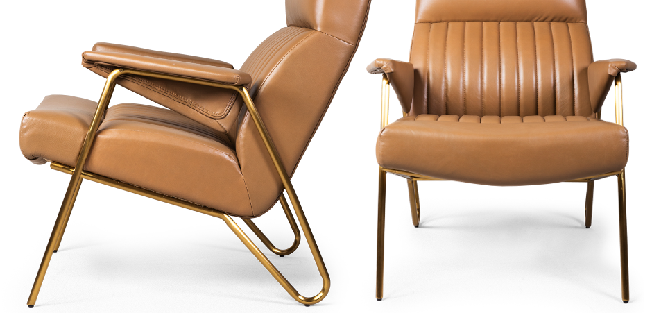 Кресло Solonar light brown leather Кресло Solonar light brown leather - Loft-Concept в Саратове