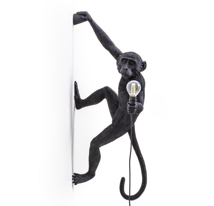 Бра Seletti The Monkey Lamp Hanging Version Right Черный в Саратове | Loft Concept 