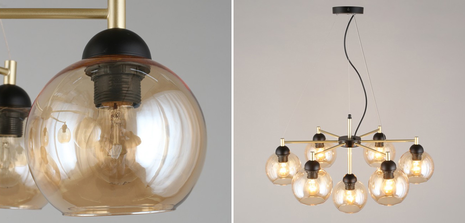Люстра Smoky Sphere с Дымчатым стеклом Люстра Smoky Sphere с Дымчатым стеклом - Loft-Concept в Саратове