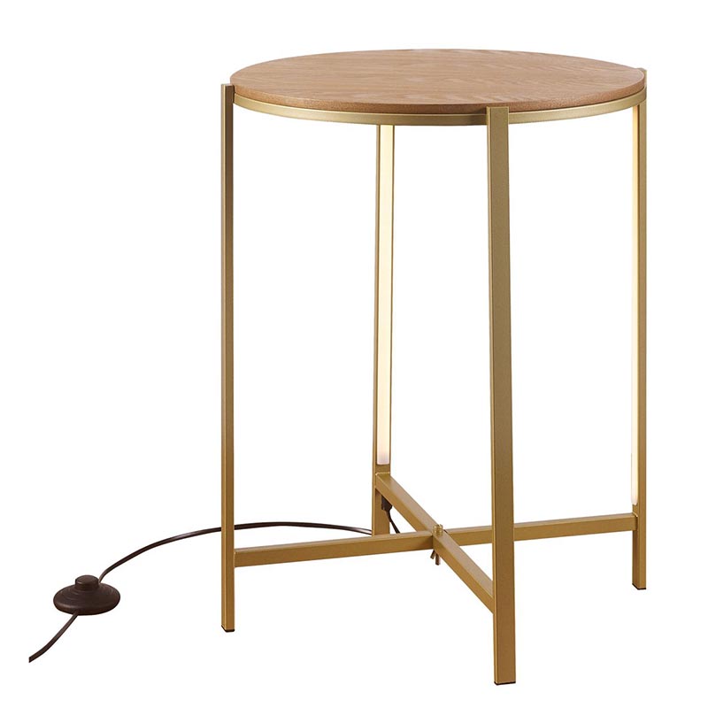 Приставной стол Kelin Side Table Bronze LED Бронза Древесина в Саратове | Loft Concept 