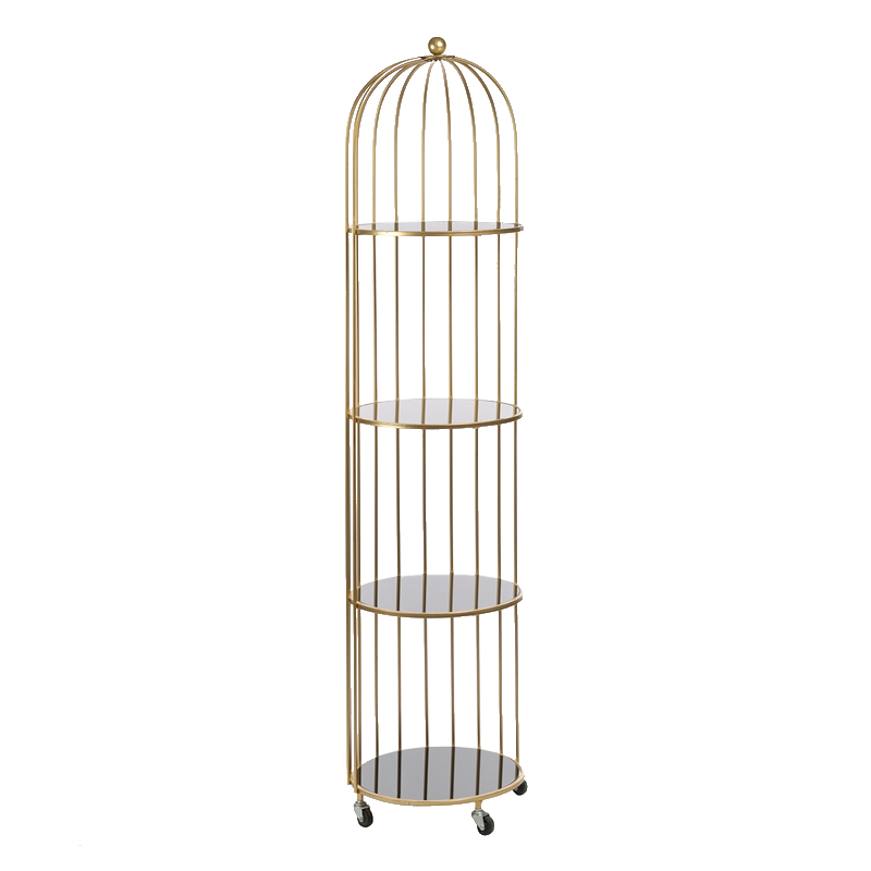 Стеллаж Cage Rack Gold Золотой в Саратове | Loft Concept 