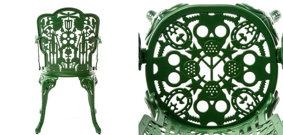 Стул Seletti Industry Collection ALUMINIUM ARMCHAIR – GREEN - фото №2