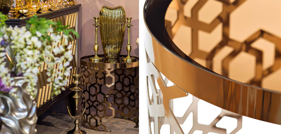 Стол Yen Geometry Table Pink Gold 50 Стол Yen Geometry Table Pink Gold 50 - Loft-Concept в Саратове