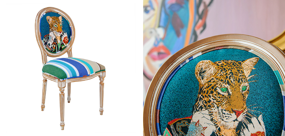 Стул Crazy Leopard Blue Стул Crazy Leopard Blue - Loft-Concept в Саратове