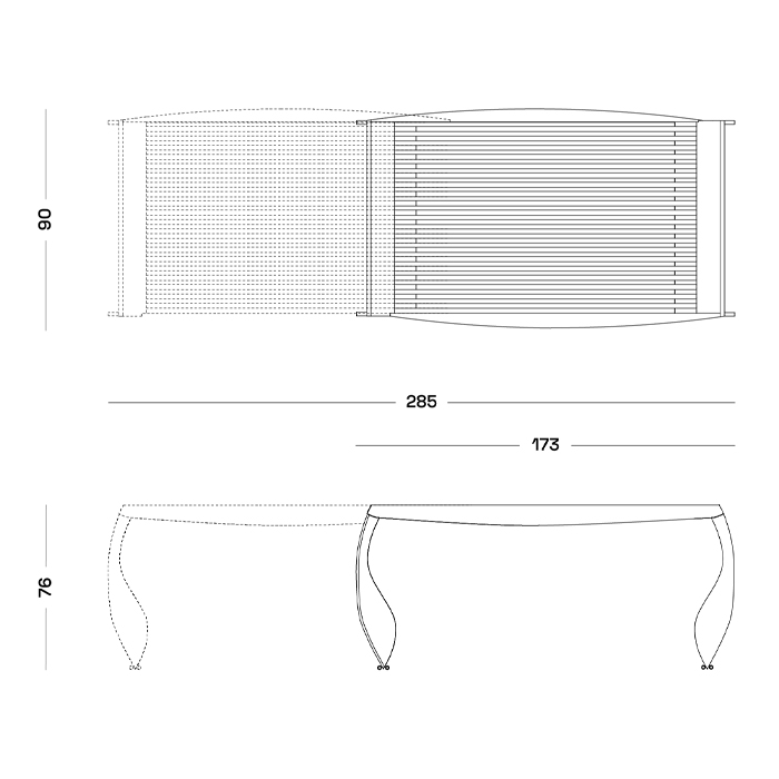 Дизайнерский раздвижной обеденный стол Poltronova Split Dining Table в Саратове