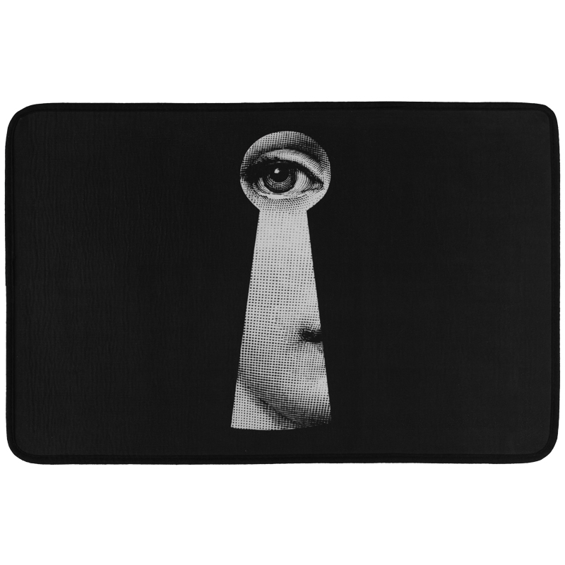 Ковер Keyhole Fornasetti Rug Черно-белый в Саратове | Loft Concept 