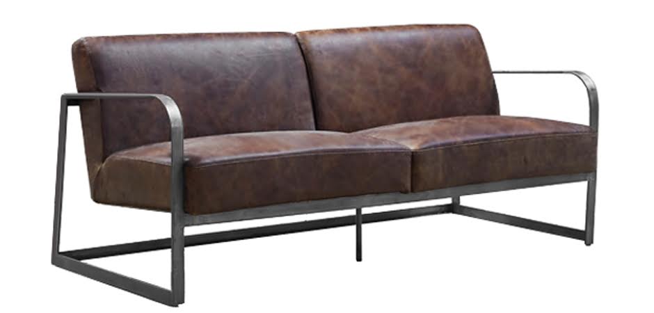 Диван INDIO METAL leather SOFA Диван INDIO METAL leather SOFA - Loft-Concept в Саратове