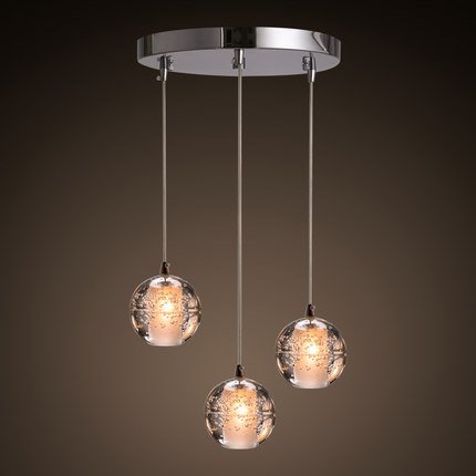 Люстра Bocci 14.3 Three Pendant Led Crystal Glass Ball 3 Прозрачный (Transparent) в Саратове | Loft Concept 