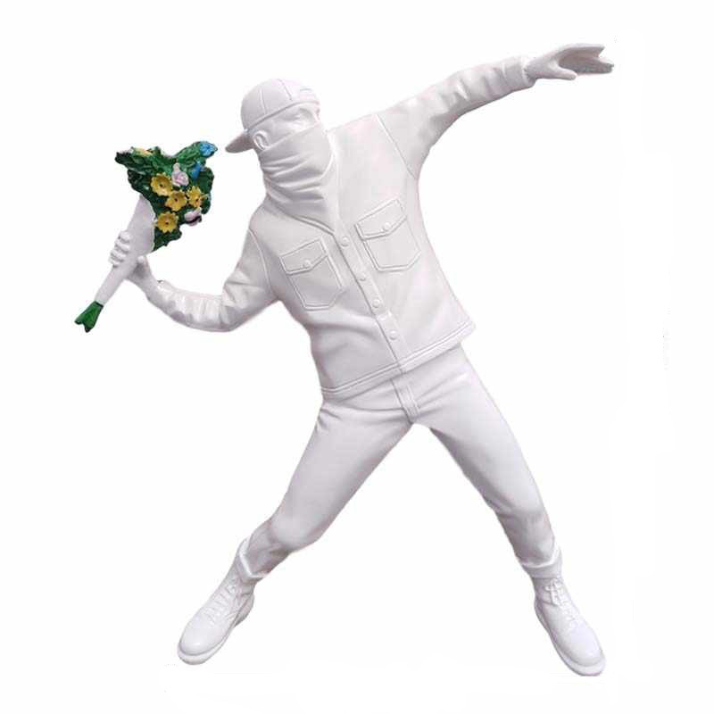 Статуэтка Banksy Flower Thrower White   Белый в Саратове | Loft Concept 