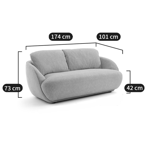 Диван с обивкой меланж Halle Melange Sofa в Саратове