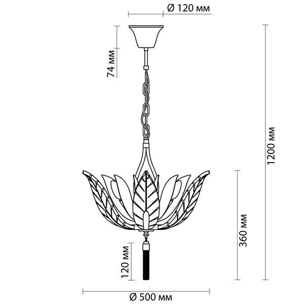 Люстра Glass Petals Chandelier 50 в Саратове