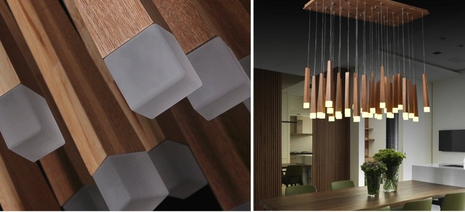 Люстра Wooden Glowworm Square Люстра Wooden Glowworm Square - Loft-Concept в Саратове