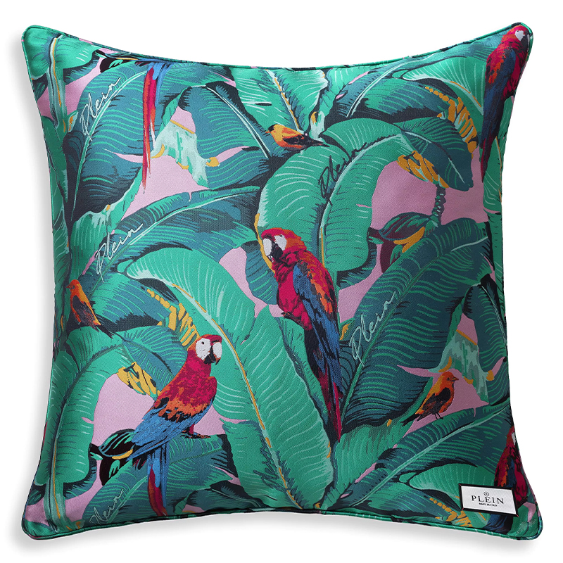 Подушка Philipp Plein Cushion Parrot 70 x 70 Мульти в Саратове | Loft Concept 