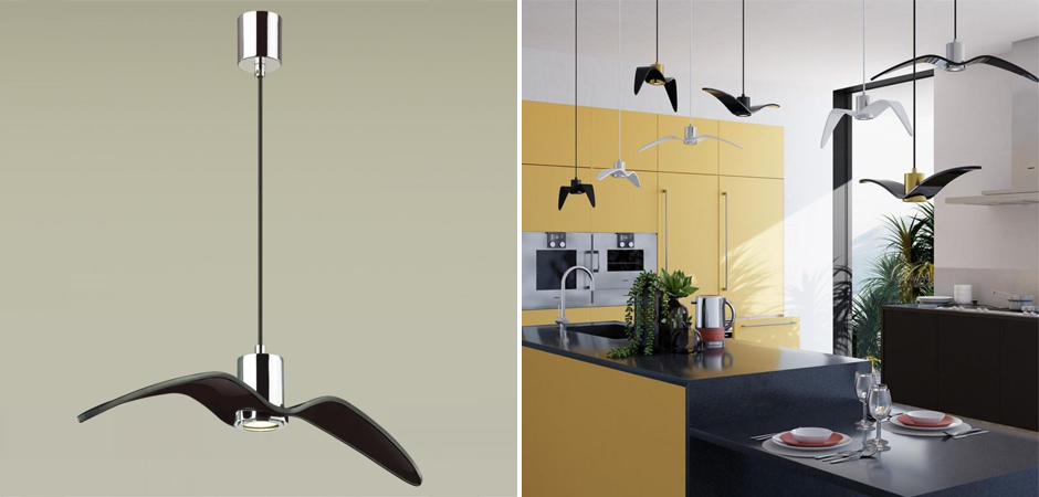 Подвесной светильник Seagull Average Chrome черный Подвесной светильник Seagull Average Chrome черный - Loft-Concept в Саратове