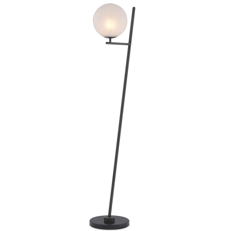 Торшер Eichholtz Floor Lamp Flynn Bronze Темная бронза Белый Черный Мрамор Nero в Саратове | Loft Concept 