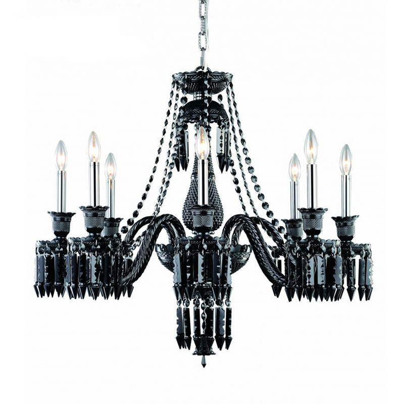 Люстра BACCARAT Zenith Midnight Chandelier 8 Черный в Саратове | Loft Concept 