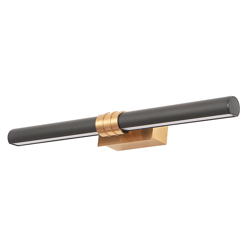 Бра с черным матовым корпусом и золотистым креплением Trumpet tube Латунь Белый Черный Бра с черным матовым корпусом и золотистым креплением Trumpet tube Латунь Белый Черный в Саратове | Loft Concept