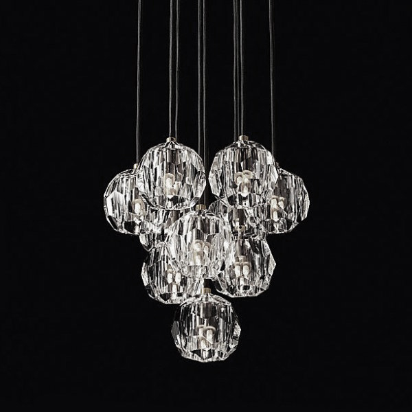 Люстра Boule De Cristal Round Cluster Chandelier 10 Chrome Хром в Саратове | Loft Concept 