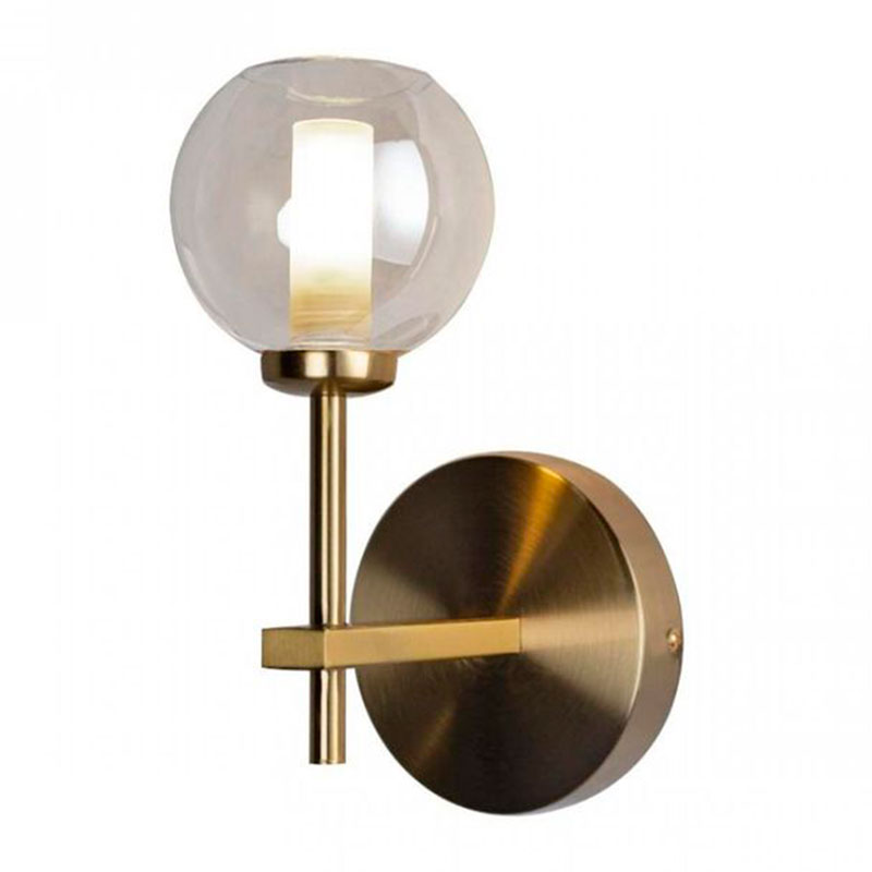 Бра RH Boule de Cristal Single Wall Lamp amber Gold Золотой Амбре янтарь в Саратове | Loft Concept 