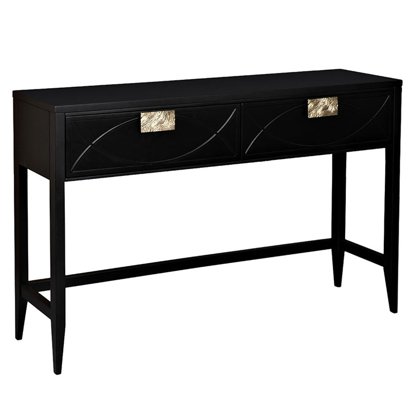 Консоль Amelie Black Console Черный Золотой в Саратове | Loft Concept 