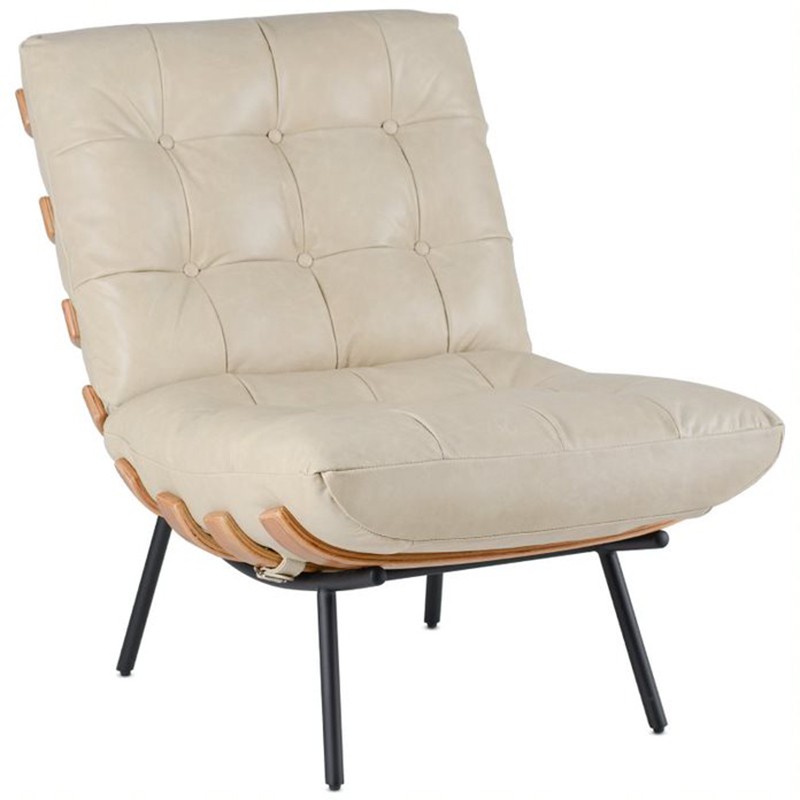 Кресло Philbert Chair beige leather Бежевый в Саратове | Loft Concept 