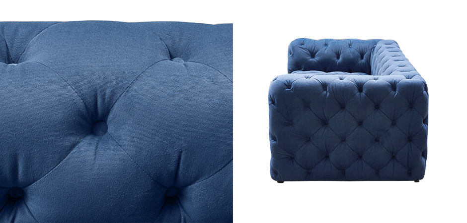 Диван Soho tufted blue velor Диван Soho tufted blue velor - Loft-Concept в Саратове