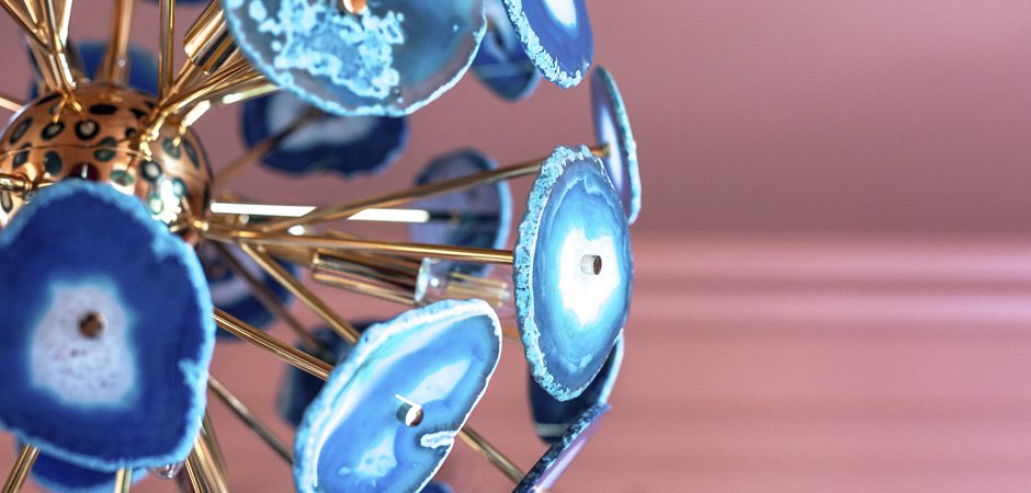 Люстра BRANQUINHO CHANDELIER AGATE blue Люстра BRANQUINHO CHANDELIER AGATE blue - Loft-Concept в Саратове