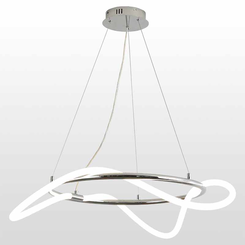 Люстра Luke Lampco Tracer Chandelier Chrome 60 Белый Хром в Саратове | Loft Concept 