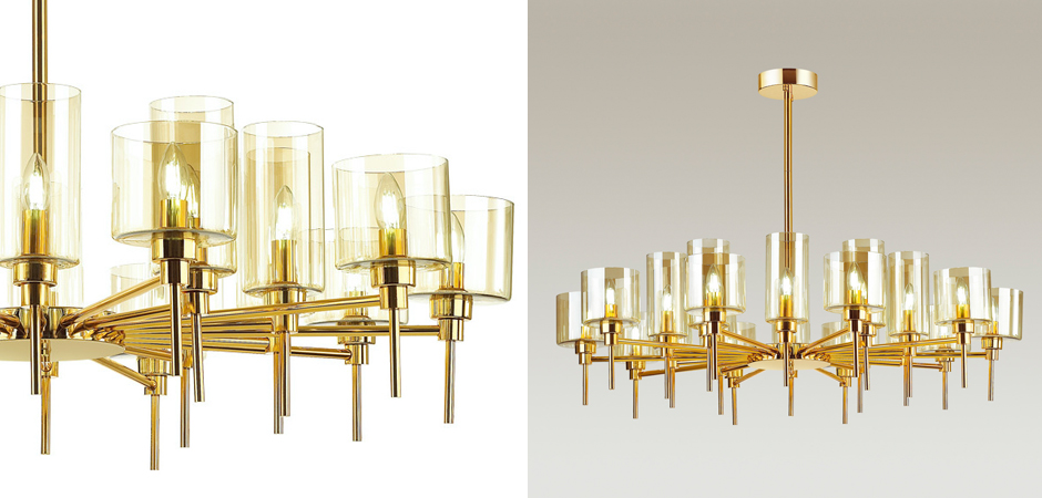 Люстра AXO Light Spillray Gold Lamps 20 Люстра AXO Light Spillray Gold Lamps 20 - Loft-Concept в Саратове