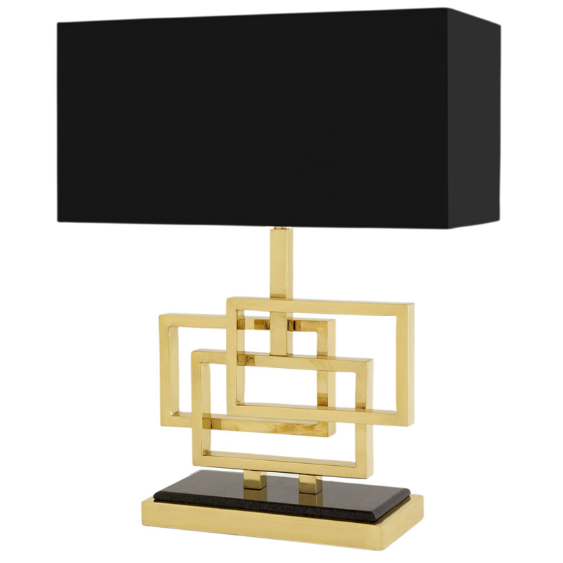 Настольная лампа Eichholtz Table Lamp Windolf Brass Латунь Черный в Саратове | Loft Concept 