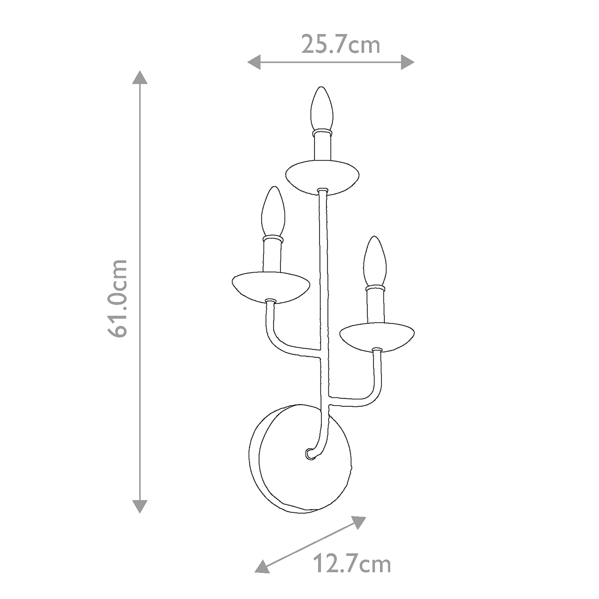 Бра с 3-мя лампами в форме свеч и фактурным покрытием Feiss в Саратове