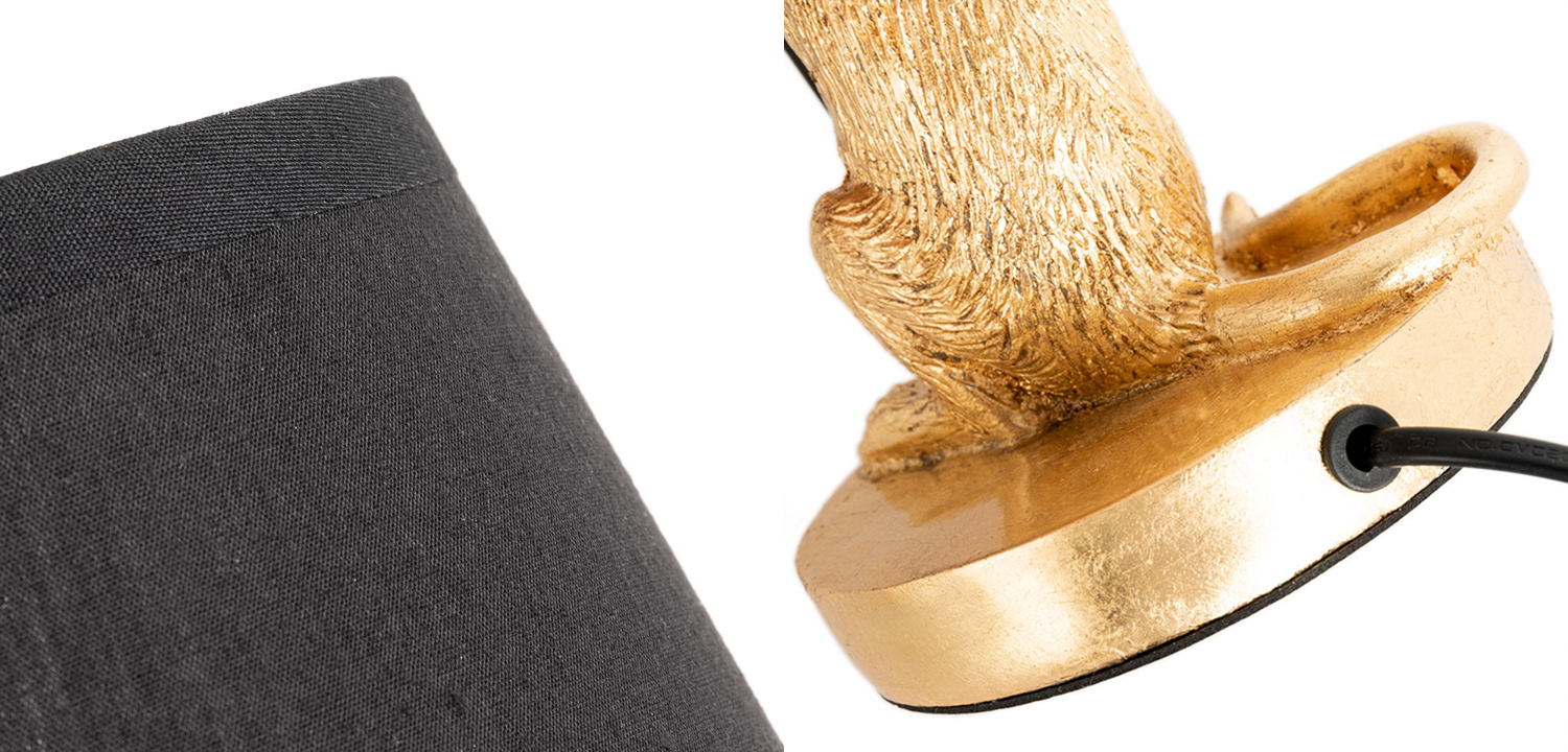 Настольная лампа Gold Mouse holding a black lamp - фото