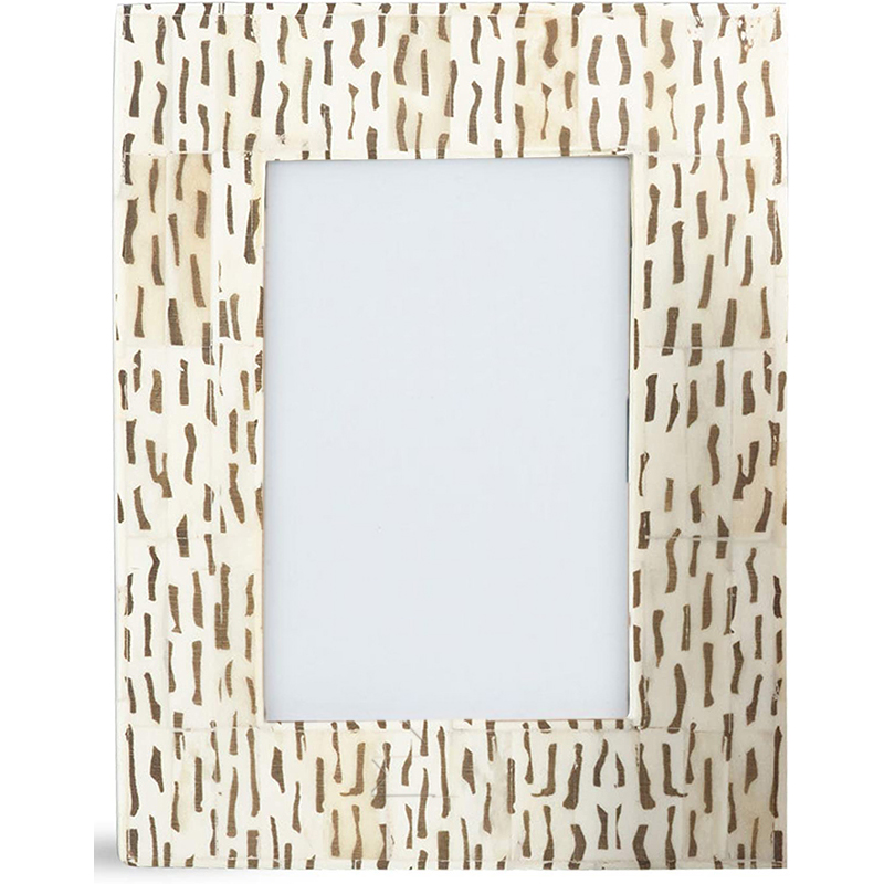 Фоторамка кость Beige Indian Bone Inlay photo frame Бежевый Коричневый в Саратове | Loft Concept 