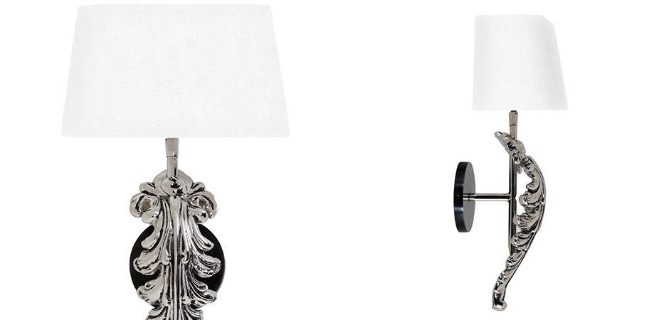 Бра Eichholtz Wall Lamp Beau Site Nickel+White Бра Eichholtz Wall Lamp Beau Site Nickel+White - Loft-Concept в Саратове