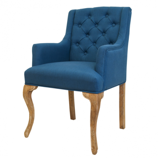 Стул French chairs Provence Amelia Blue ArmChair Голубой пастельный Древесина в Саратове | Loft Concept 