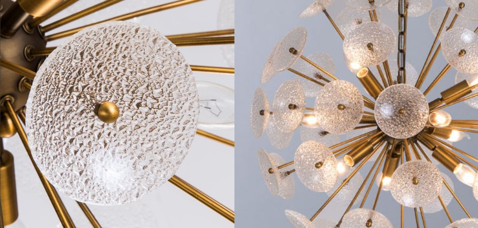 Люстра Sputnik Textured Glass White Chandelier Люстра Sputnik Textured Glass White Chandelier - Loft-Concept в Саратове