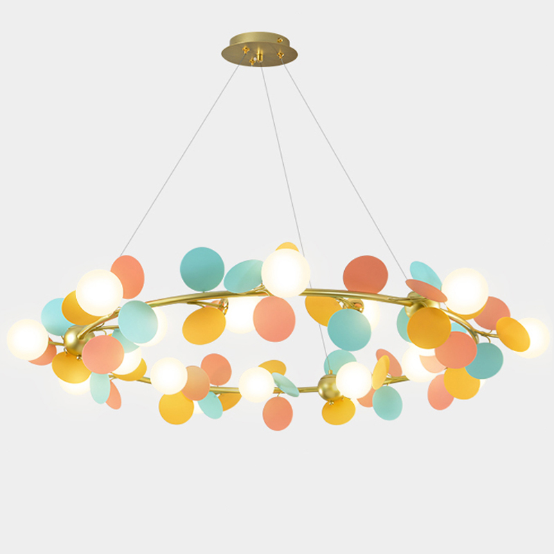 Люстра MATISSE Chandelier circle multicolor Золотой Белый Мульти в Саратове | Loft Concept 