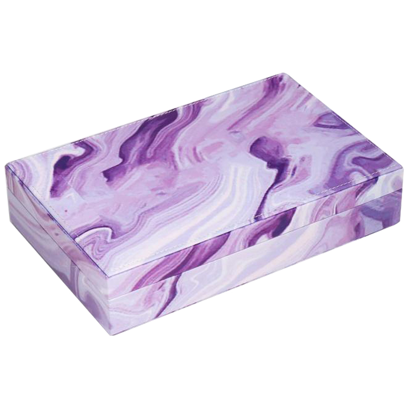 Шкатулка Marble Pattern Box violet Фиолетовый в Саратове | Loft Concept 