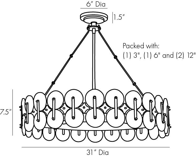 Люстра Arteriors RONDELLE CHANDELIER в Саратове