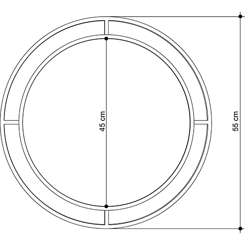 Настенное зеркало круглой формы в черной металлической раме BUBBLE MIRROR BLACK в Саратове