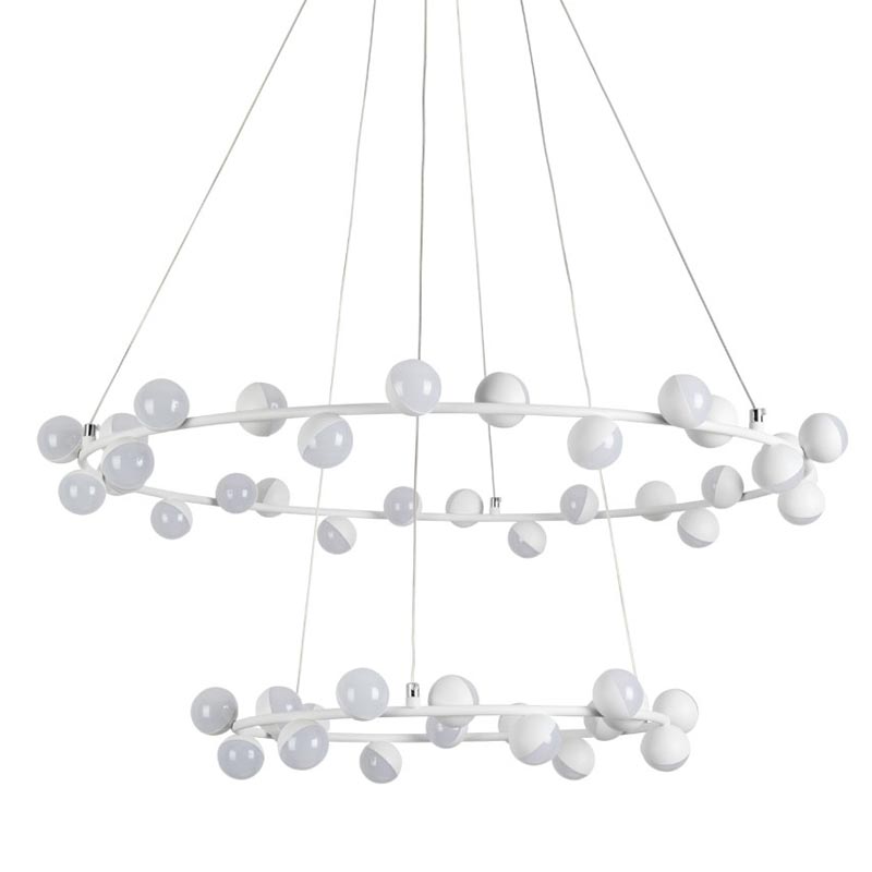 Люстра Vilelme Chandelier white double Белый в Саратове | Loft Concept 