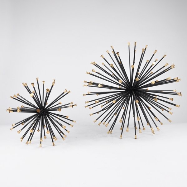 Декоративный элемент Black Roll Urchins Черный Золотой Декоративный элемент Black Roll Urchins Черный Золотой в Саратове | Loft Concept