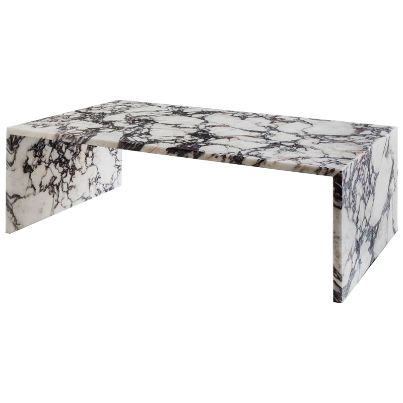 Кофейный стол Patricio Marble Coffee Table Белый Коричневый Молочный в Саратове | Loft Concept 