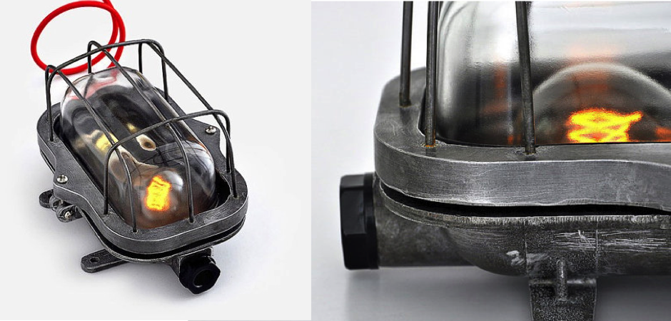 Настенная лампа Steampunk Cage Glass Edison Wall Lamp Настенная лампа Steampunk Cage Glass Edison Wall Lamp - Loft-Concept в Саратове